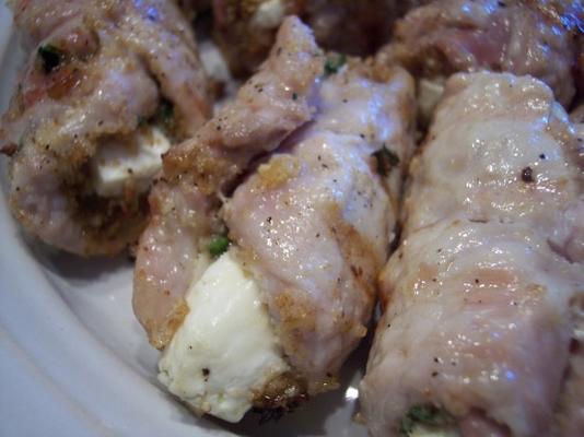varkens scalopine met feta en pijnboompitten