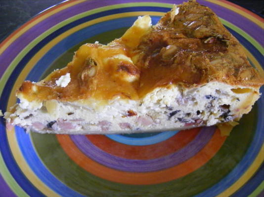 ham, kaas en champignonquiche