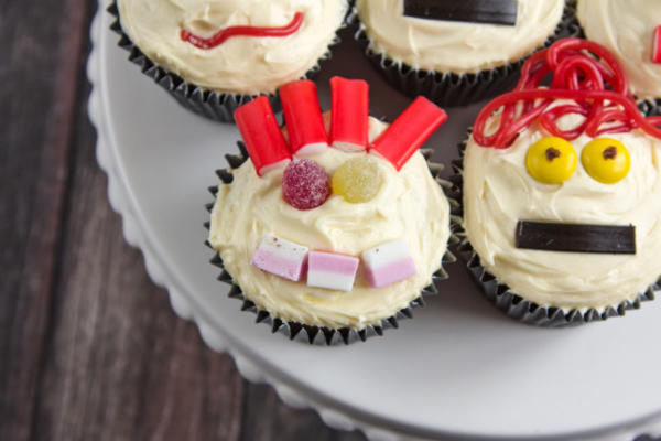 eenvoudig monster cupcakes