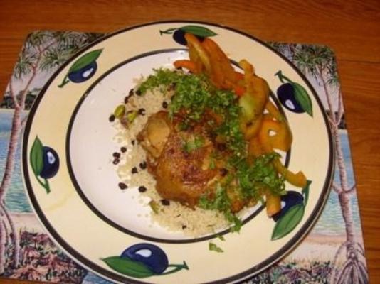 Marokkaanse kip met pistache couscous