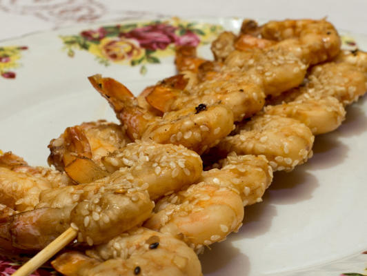 sesam garnalen (garnalen) spiesjes