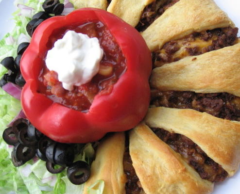 vegetarische verwende chef-kok taco-ring