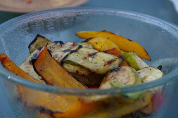 gegrilde courgette (en andere groenten)