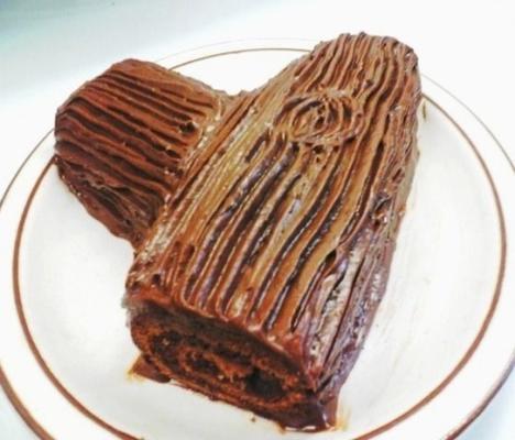 stomp op een log chocolate cake