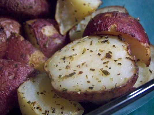bijna geen vet geroosterde kleine rode aardappelen