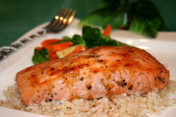geroosterde zalmfilets met Ierse whisky