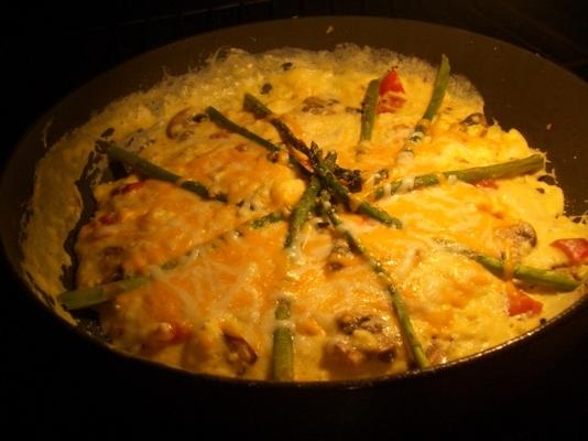 open geconfronteerd asperge omelet
