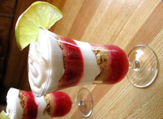 verleidelijke aardbeienparfait met een key lime-twist