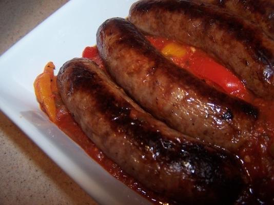 Carrabba's Italiaanse grillworst en pepers