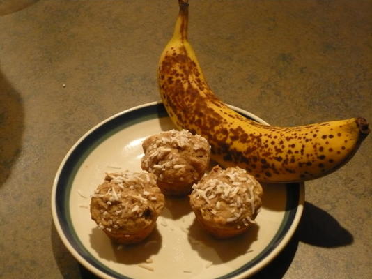 gluten en tarwevrije muffins van bananenhoning