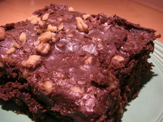 ouderwetse chocolade brownie cake