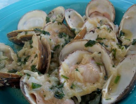 kokkels gestoomd in champagne