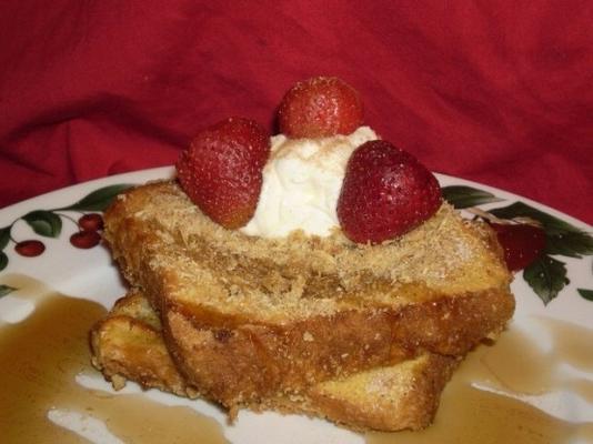 Franse toast met een knapperige topping