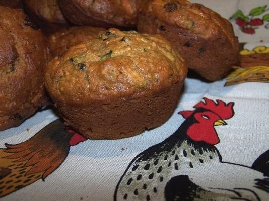 glutenvrije courgette wortel muffins