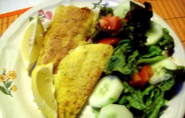 visfilets in maïsmeel (polenta) korst