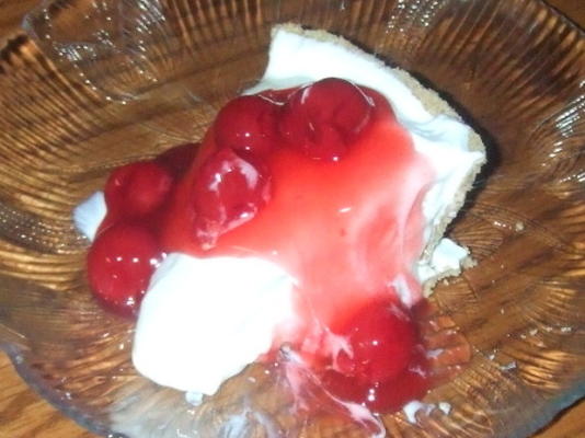 v magere bevroren cheesecake met v