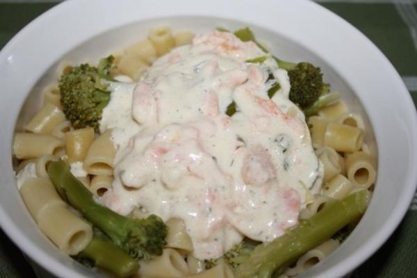 pasta met zalm