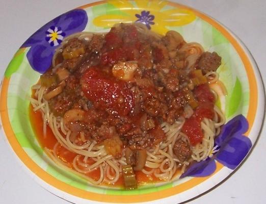 de Cajun-spaghetti van mijn moeder