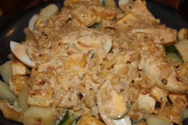 maleisische gado gado (groentesalade met pindasaus)