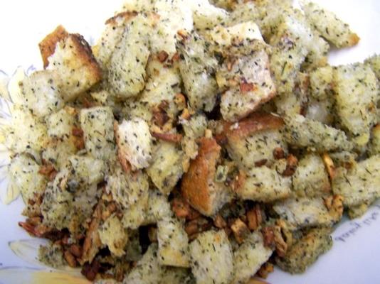 knoflookkruid kaascroutons