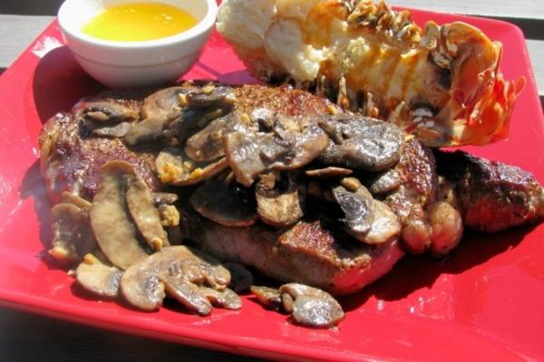 knoflook-champignon rib ogen