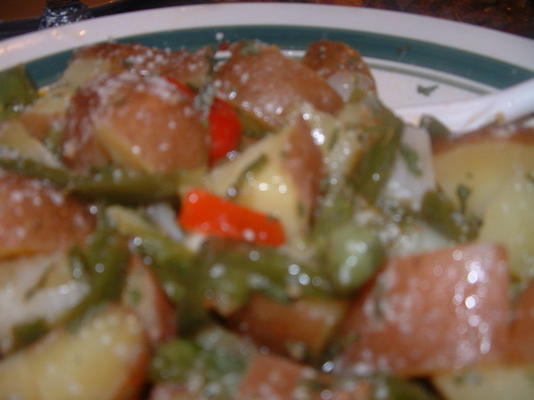 warme aardappelsalade met Italiaanse dressing