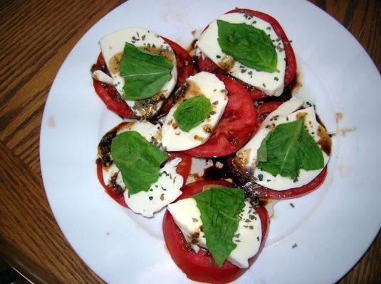 Wisconsin verse mozzarella, tomaat en basilicum salade