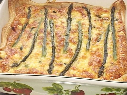 gebakken ei en asperges gratins