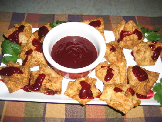 krab wontons met Blackberry-saus van Szechuan