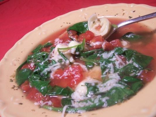 tortellini met spinaziesoep