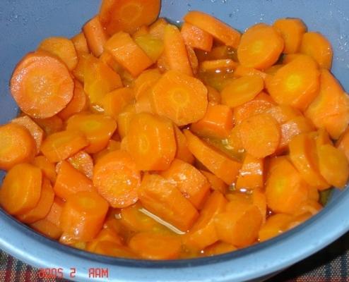 in de oven gebakken zachte wortels