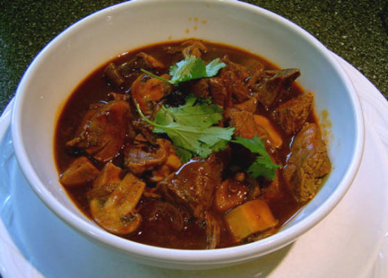 lam chili met champignons (bayless zonder pit)