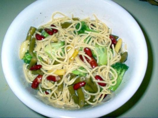 drie bonen en broccoli pastasalade