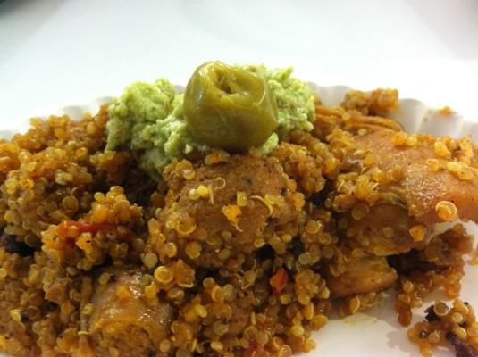 arroz con pollo met salsa verde (braadpan rijst en kip)