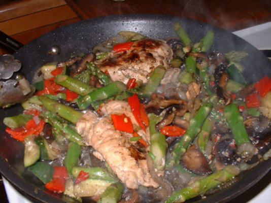 dj's chicken en portabella mushrooms