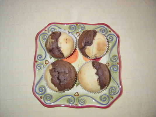 tweekleurige muffins