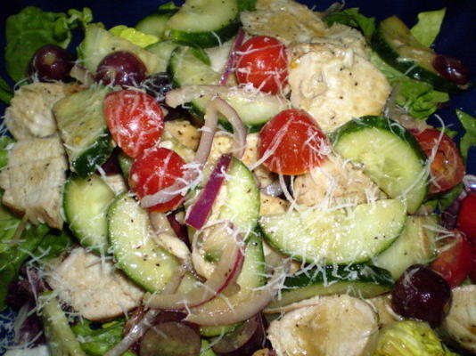 eiwitrijke Griekse kippensalade