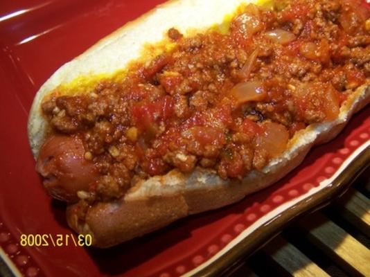 precies goed hotdog chili