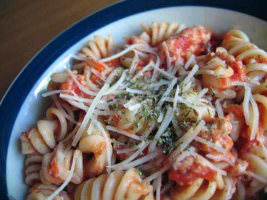 heerlijke snelle pasta en saus