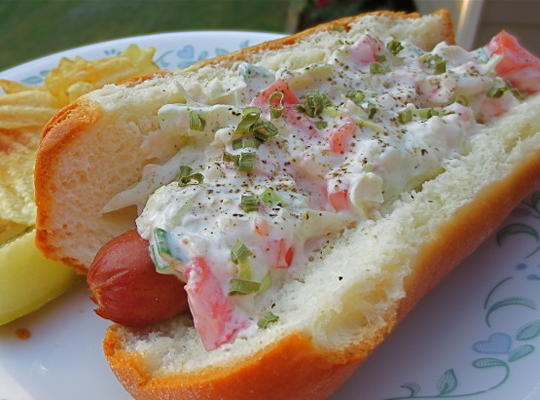 Griekse stijl hotdogs