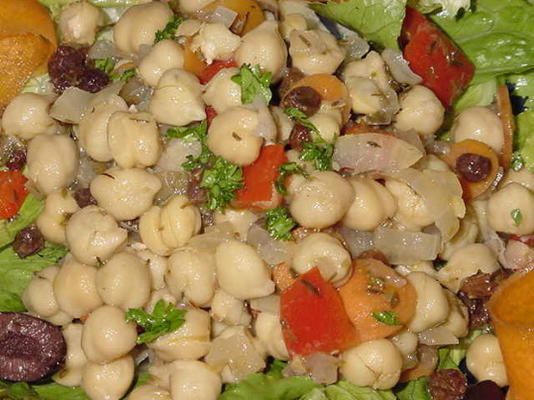 gemarineerde garbanzo-salade
