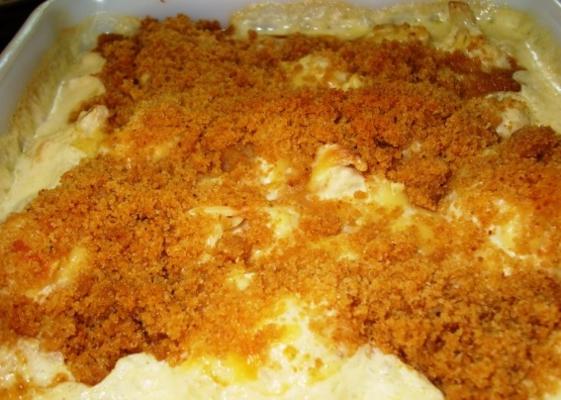 bloemkool en mierikswortelgratin