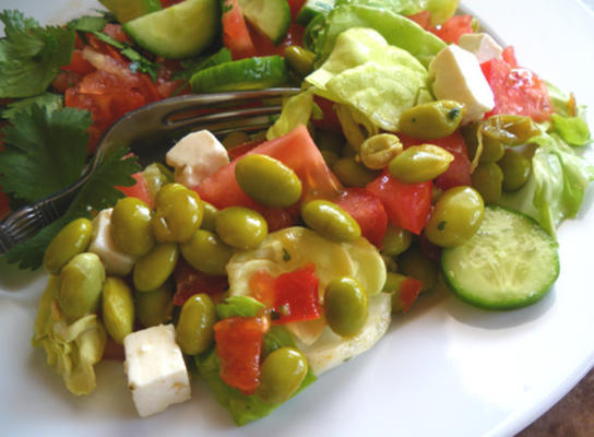 mediterrane salade met edamame