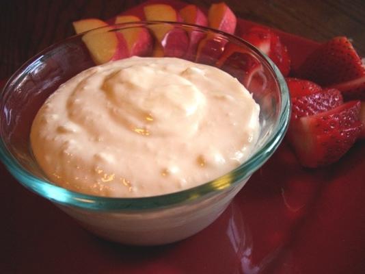 honingcrème kaas fruit dip