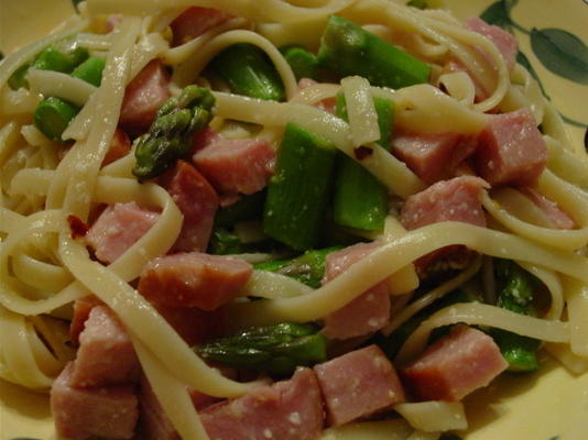 capellini met ham en asperges