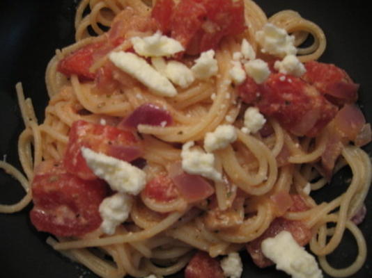 Griekse feta en tomatenpasta