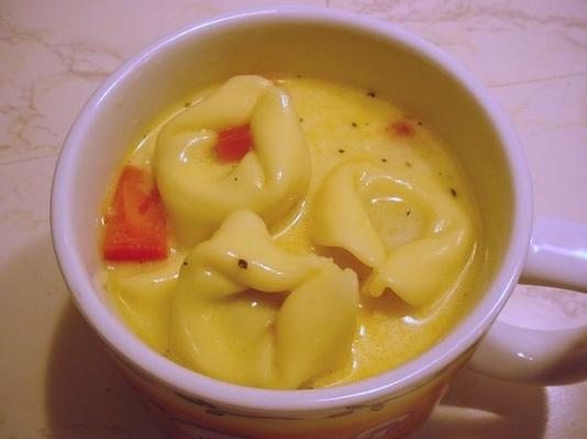 mushroom tortellini in kerriecrème