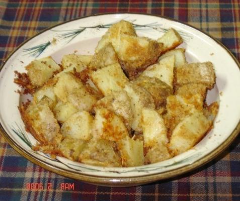 gepaneerde gebakken parmezaanse aardappelen