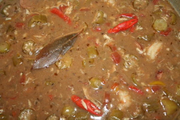 pittige zeevruchten gumbo