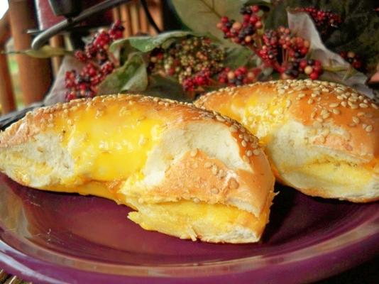 Hazard's cheesy bagel sandwich